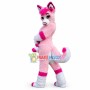 Charming Pink Husky Mascot Costume 