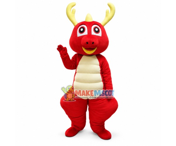 Simple Style Cartoon Red Dragon Mascot Costume	