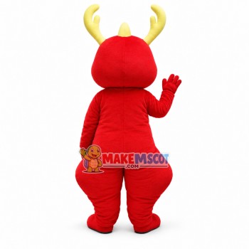 Simple Style Cartoon Red Dragon Mascot Costume Simple Style Cartoon Red Dragon Mascot Costume