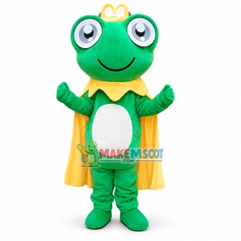 Frog Prince Cartoon Mascot Costume	