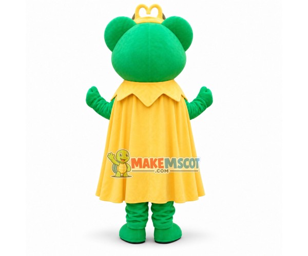 Frog Prince Cartoon Mascot Costume Frog Prince Cartoon Mascot Costume