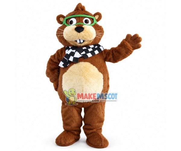 Furry brown Gophers mascot costume Furry brown Gophers mascot costume
