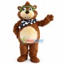 Furry brown Gophers mascot costume