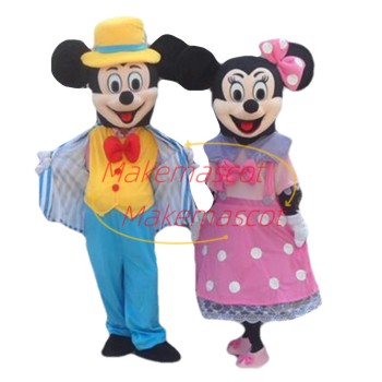 Mickey Mouse & Minnie Mouse Mascot Costume Cartoon Character Party clothing Adult size Mickey Mouse & Minnie Mouse Mascot Costume Cartoon Character Party clothing Adult size