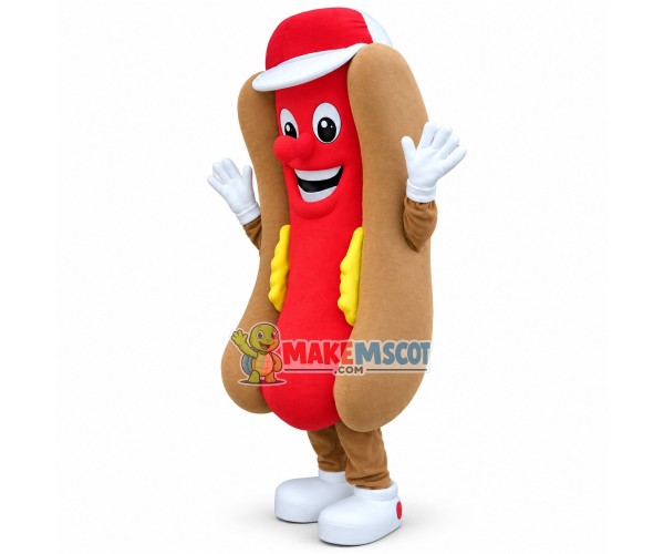Hot Dog Fast Food Restaurant Mascot Costume Advertising Adult 