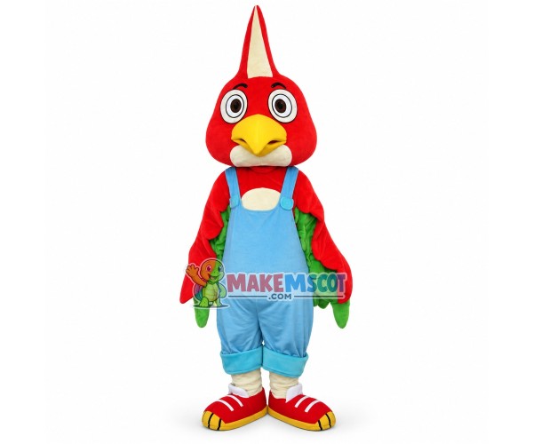 Simple Style Cartoon Red Parrot Mascot Costume Simple Style Cartoon Red Parrot Mascot Costume