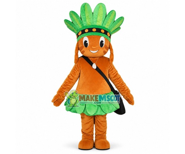 Indigenous Man Of South America Mascot Costume Indigenous Man Of South America Mascot Costume