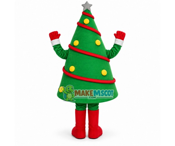 Deluxe Christmas Tree Mascot Cartoon Costume 