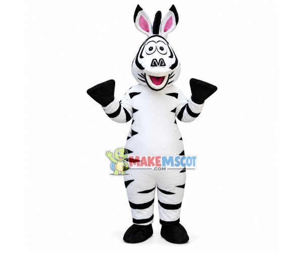Adventurous Marty the Zebra Madagascar Mascot Costume Adventurous Marty the Zebra Madagascar Mascot Costume