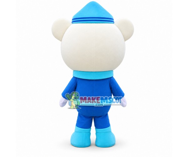 Brave Captain Barnacles Bear Mascot Costume 