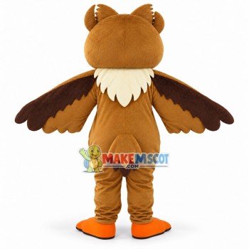 Flying Brown Owl Mascot Costume Flying Brown Owl Mascot Costume