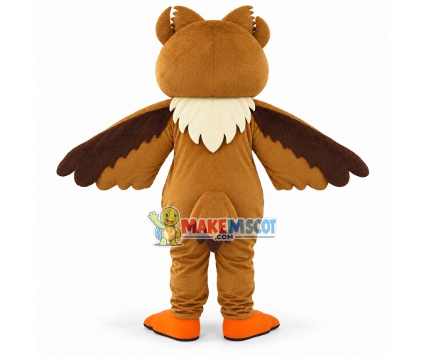 Flying Brown Owl Mascot Costume Flying Brown Owl Mascot Costume