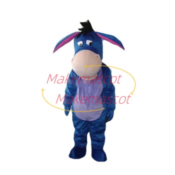 Pessimistic Eeyore the Donkey Mascot Costume Pessimistic Eeyore the Donkey Mascot Costume