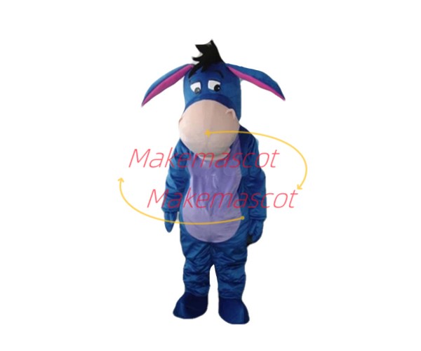 Pessimistic Eeyore the Donkey Mascot Costume Pessimistic Eeyore the Donkey Mascot Costume