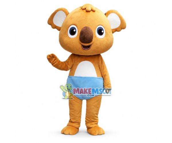 Cute Little Baby Koala In Diaper Mascot Costume Cute Little Baby Koala In Diaper Mascot Costume