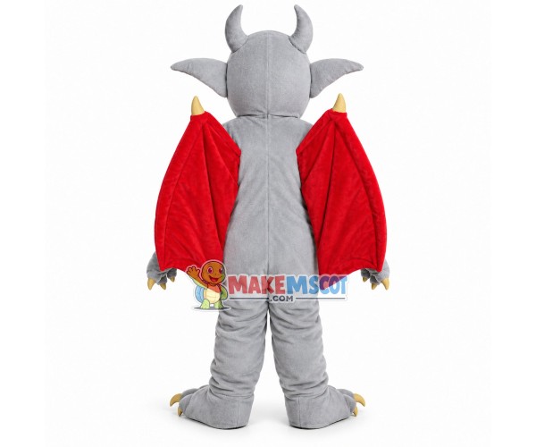 Gray Bat Devil Mascot Costume Gray Bat Devil Mascot Costume