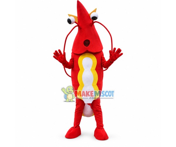 Deluxe Red Shrimp Lightweight Mascot Costume 
