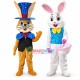American Gentleman Bunny & Easter Bunny Mascot Costume American Gentleman Bunny & Easter Bunny Mascot Costume