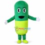 Deluxe Green Pill Capsule Mascot Cartoon Costume 