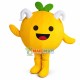 Huge Cartoon Two White Horned Orange Mascot Costume Huge Cartoon Two White Horned Orange Mascot Costume