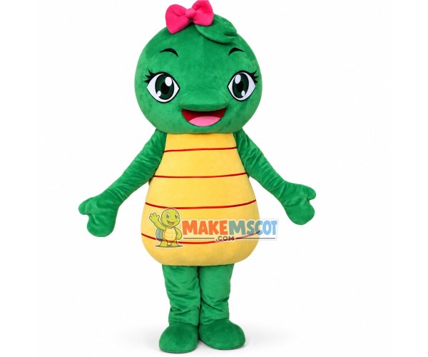 Cute Baby Crocodile Girl Mascot Cartoon Costume 