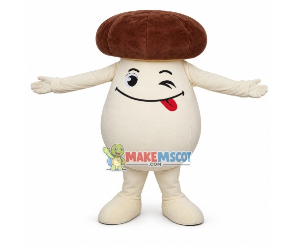 Lovely Cartoon Mushroom Walking Mascot Costume 