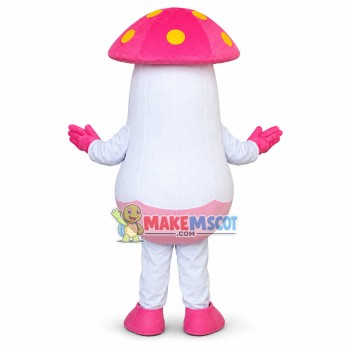 Deluxe Pink Mushroom Cartoon Mascot Costume Deluxe Pink Mushroom Cartoon Mascot Costume