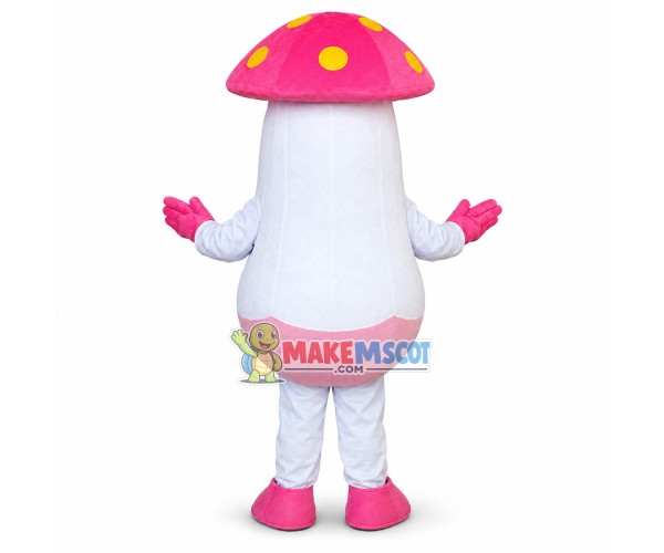 Deluxe Pink Mushroom Cartoon Mascot Costume Deluxe Pink Mushroom Cartoon Mascot Costume