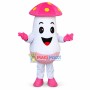 Deluxe Pink Mushroom Cartoon Mascot Costume