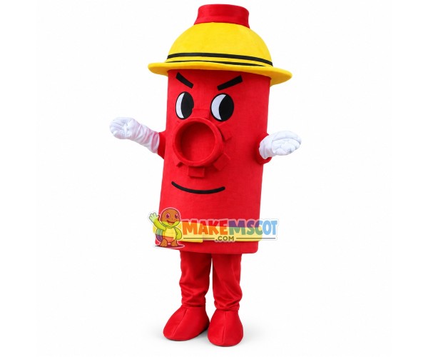 Deluxe Cartoon Red Fire Hydrant Lightweight Mascot Costume For Adult	