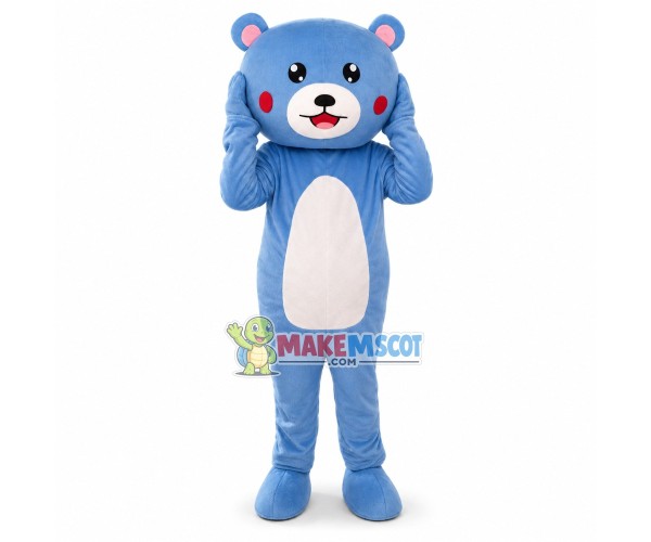 Blue Teddy Bear Mascot Costume Blue Teddy Bear Mascot Costume