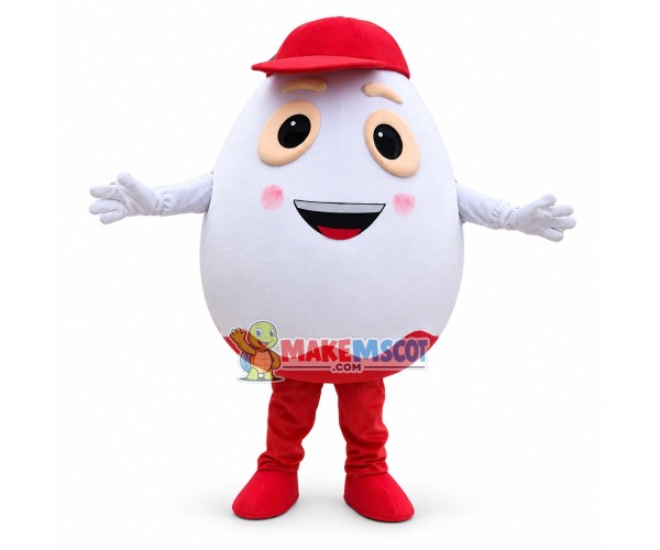 Surprise Egg Man In Red Hat Mascot Costume Surprise Egg Man In Red Hat Mascot Costume