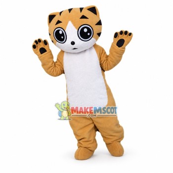 Golden Kitten Mascot Adult Costume Golden Kitten Mascot Adult Costume