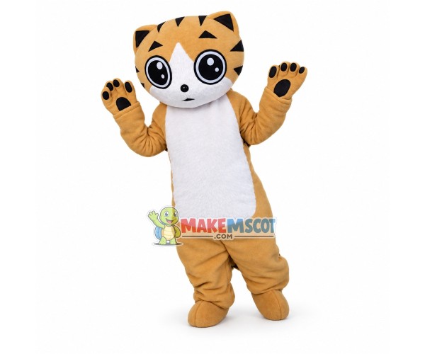 Golden Kitten Mascot Adult Costume Golden Kitten Mascot Adult Costume