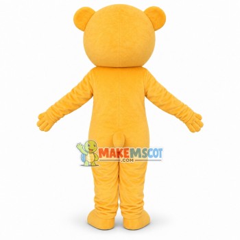 Simple Style Cartoon Yellow Bear Mascot Costume Simple Style Cartoon Yellow Bear Mascot Costume