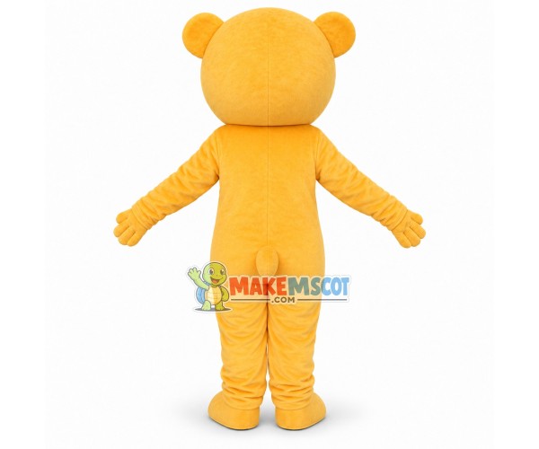 Simple Style Cartoon Yellow Bear Mascot Costume Simple Style Cartoon Yellow Bear Mascot Costume
