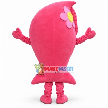 Charming Cartoon Pink Girl Carp Fish Mascot Costume Charming Cartoon Pink Girl Carp Fish Mascot Costume