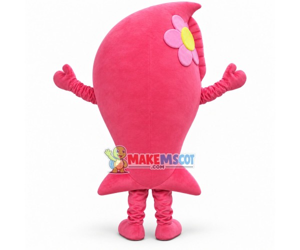 Charming Cartoon Pink Girl Carp Fish Mascot Costume Charming Cartoon Pink Girl Carp Fish Mascot Costume