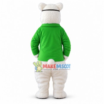Honest Employee Polar Bear Long Plush Mascot Costume Honest Employee Polar Bear Long Plush Mascot Costume