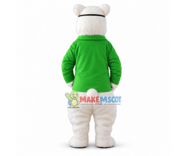 Honest Employee Polar Bear Long Plush Mascot Costume Honest Employee Polar Bear Long Plush Mascot Costume