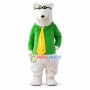 Honest Employee Polar Bear Long Plush Mascot Costume 