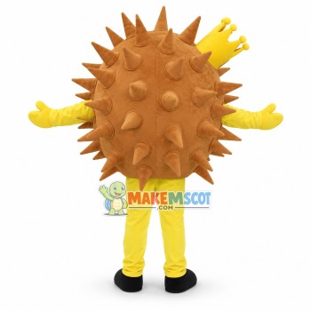 King Durian Mascot Cartoon Style Costume King Durian Mascot Cartoon Style Costume