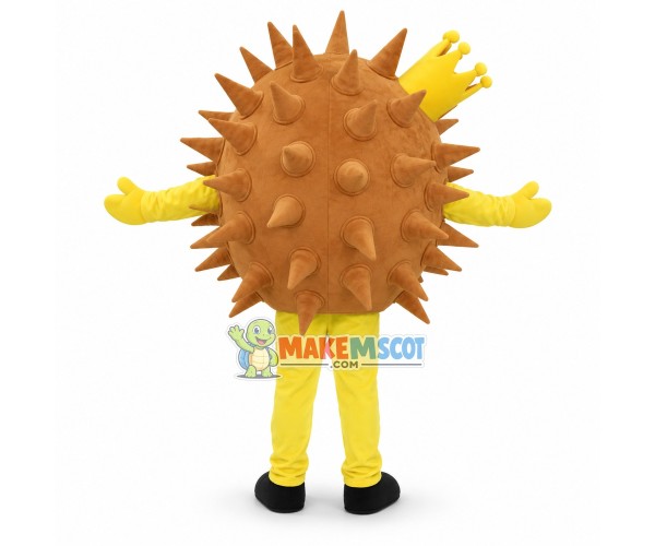 King Durian Mascot Cartoon Style Costume King Durian Mascot Cartoon Style Costume