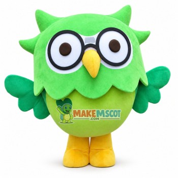 Deluxe Green Owl Mascot Costume 