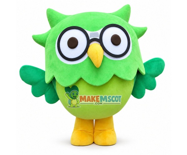 Deluxe Green Owl Mascot Costume 