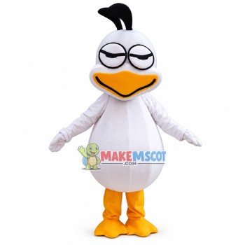 Cartoon Little White Bird Mascot Costume 