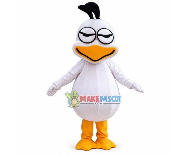 Cartoon Little White Bird Mascot Costume 