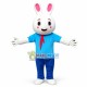 Schoolboy White Rabbit Mascot Costume Schoolboy White Rabbit Mascot Costume