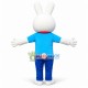 Schoolboy White Rabbit Mascot Costume Schoolboy White Rabbit Mascot Costume