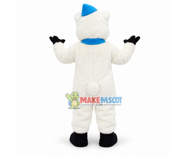 Holiday Polar Bear Mascot Costume Adult Plush Holiday Polar Bear Mascot Costume Adult Plush